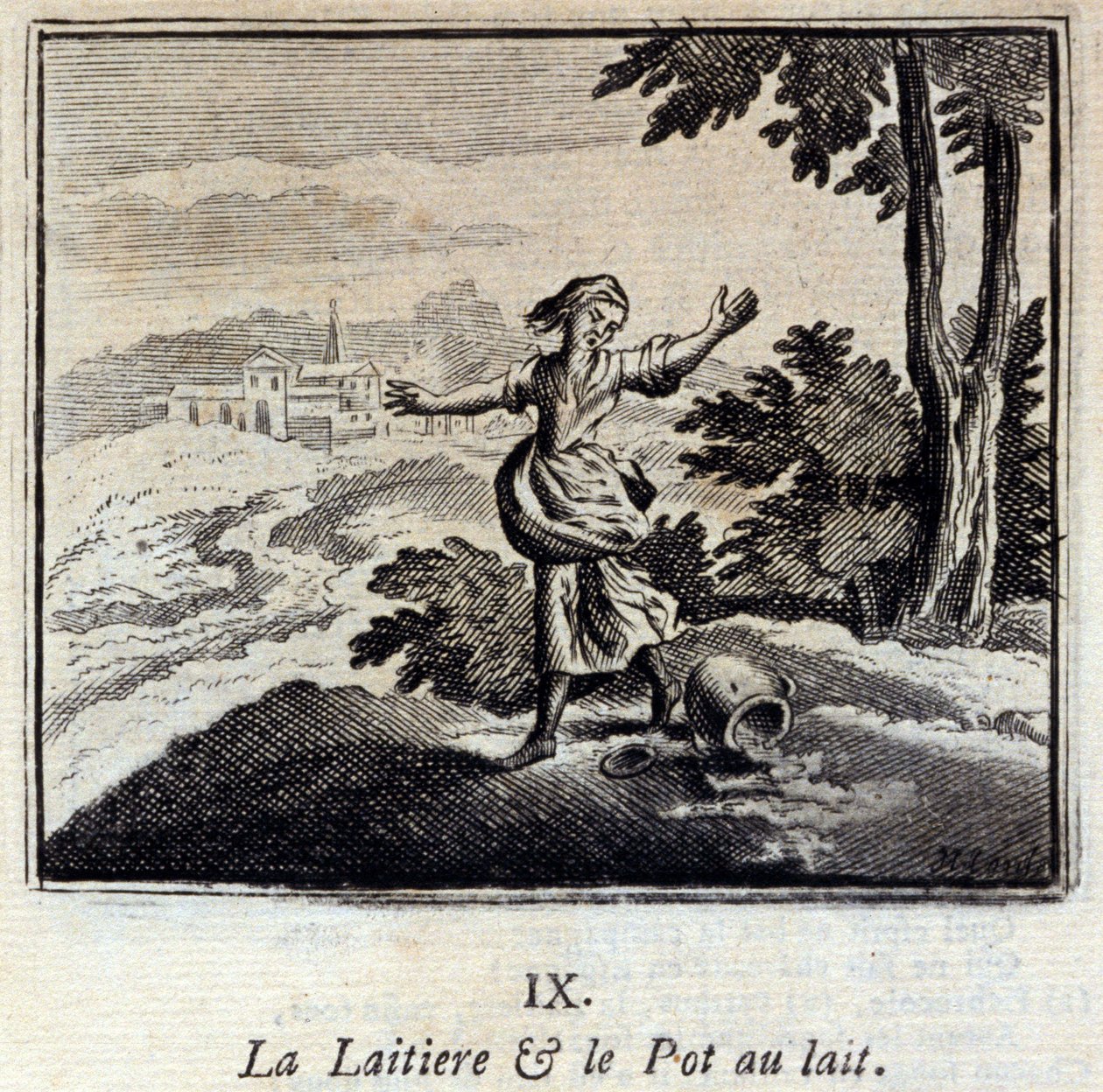 La Laitière et le Pot au lait - Francois Chauveau