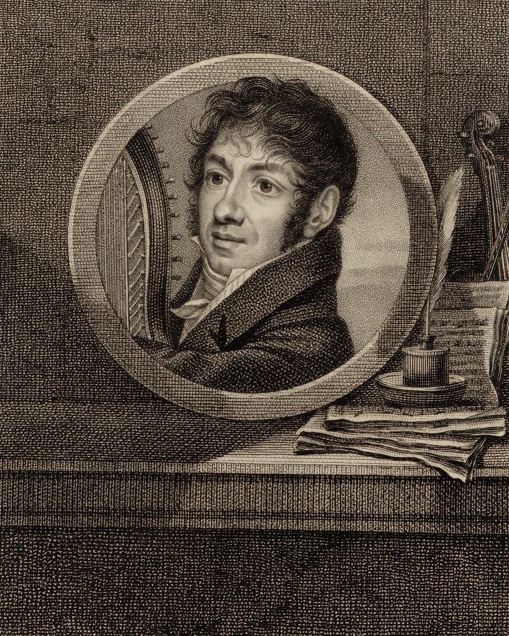 Portrait du harpiste et compositeur Jean-Aimé Vernier 1769-1840, vers 1800 - Francois Dumont