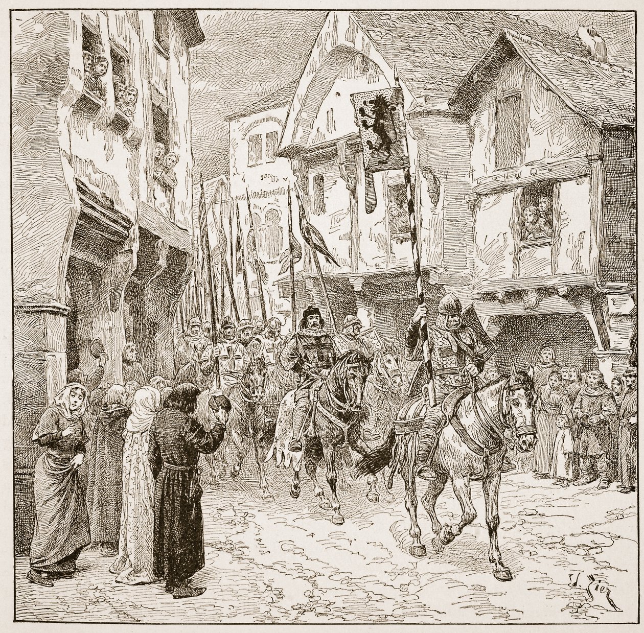 Départ du duc Robert pour la Terre Sainte, illustration de 
