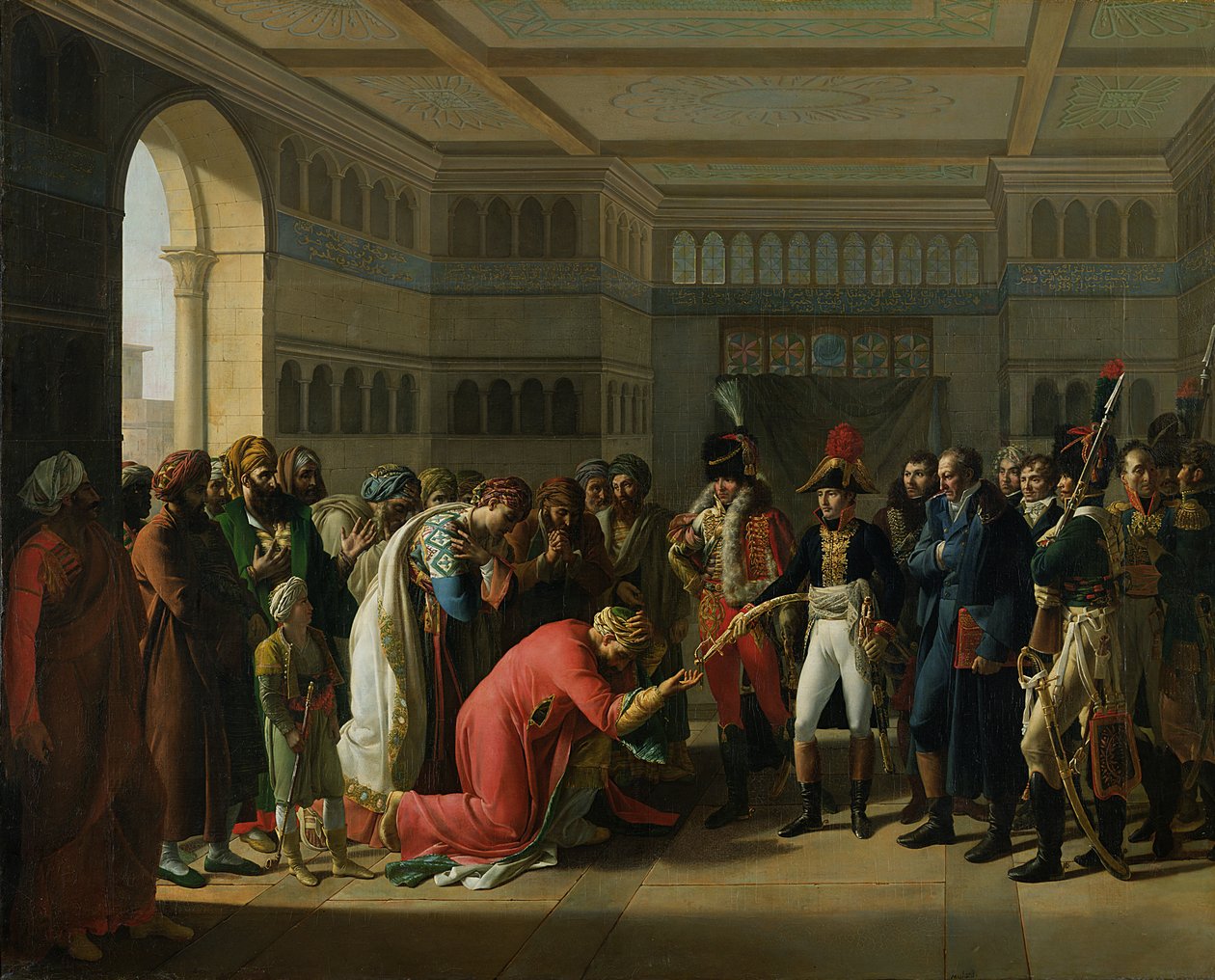 Le général Bonaparte offrant une épée au chef militaire d