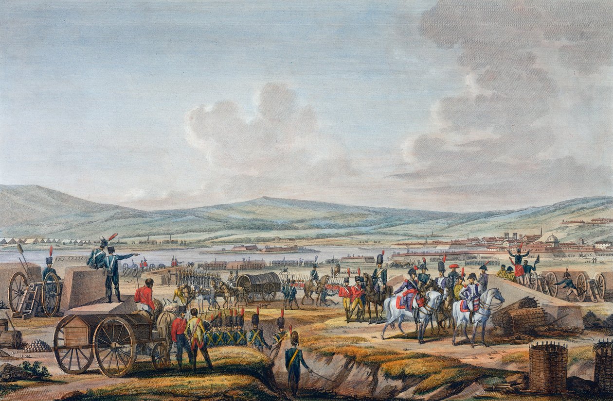 Napoléon visitant les travaux de siège à Dantzig dirigés par le maréchal Lefebvre, 9 mai 1807 - Francois Jacques Dequevauviller