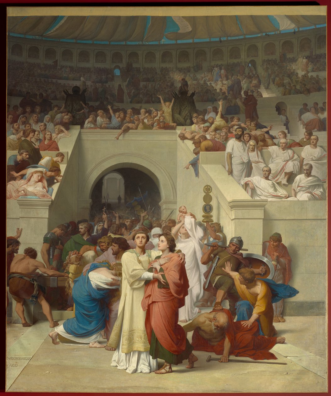 Les martyrs chrétiens entrant dans l