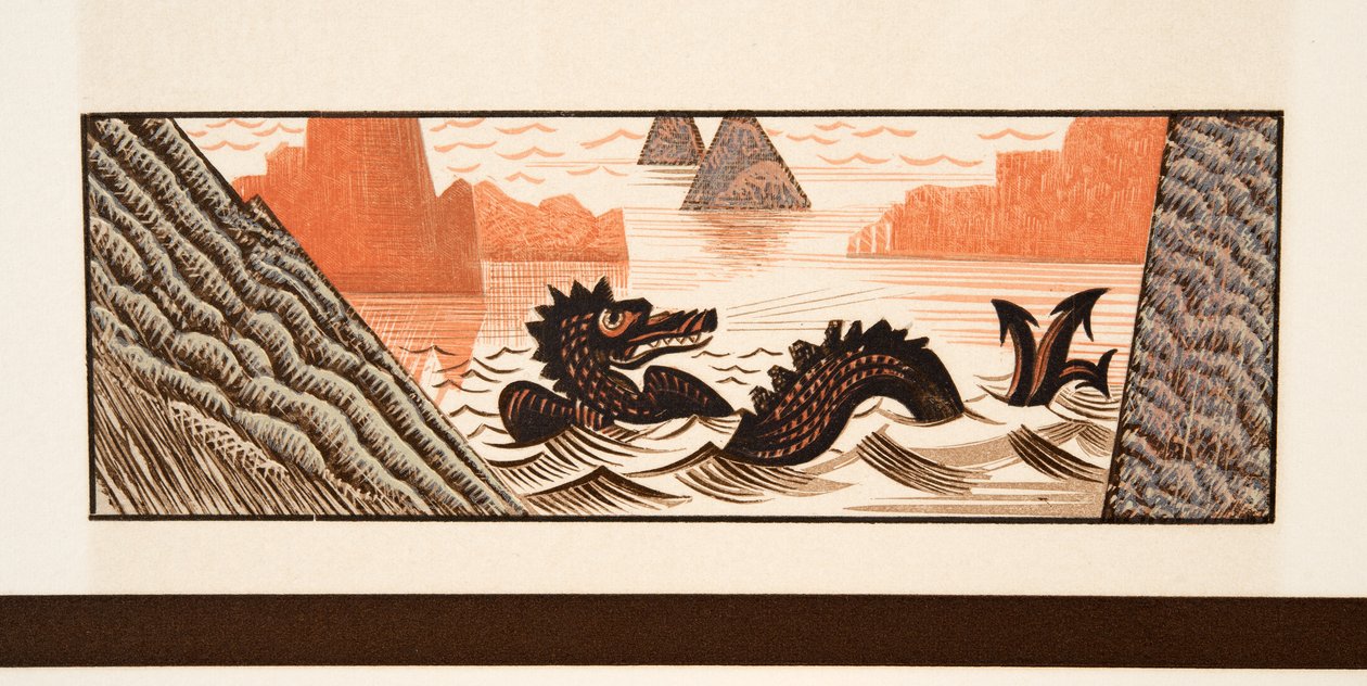 Illustration graphique de Prométhée Enchaîné par Eschyle, pub. 1941 - Francois Louis Schmied