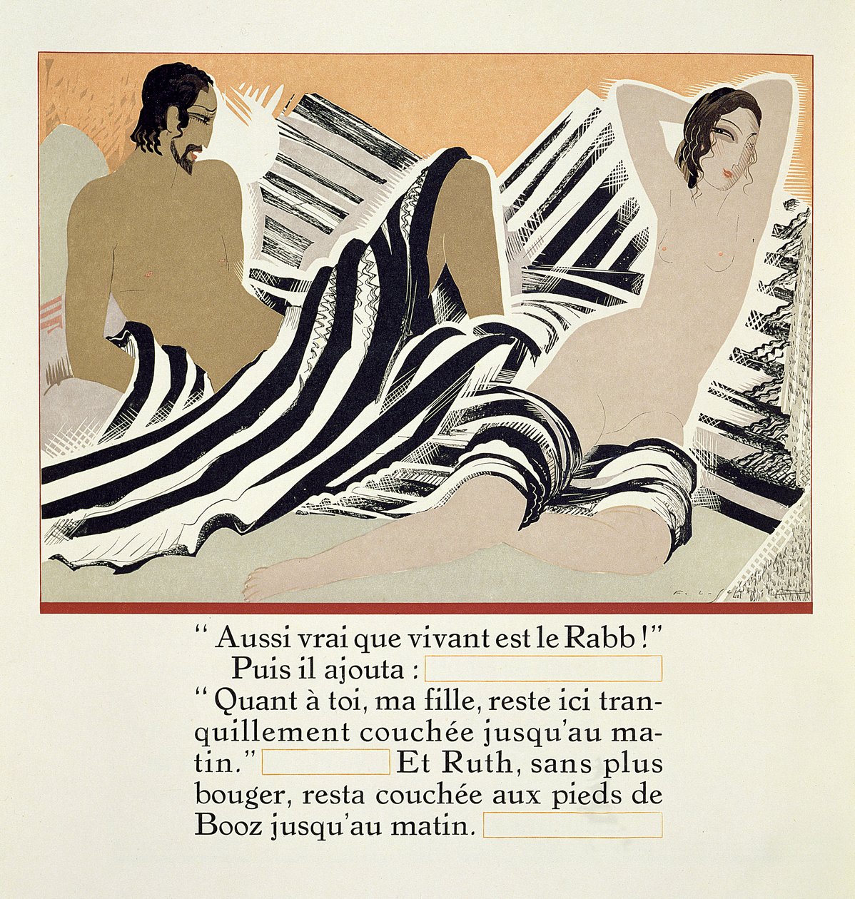 Ruth reposant aux pieds de Boaz, de 
