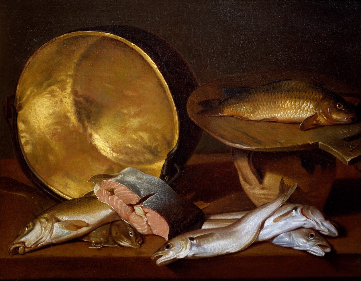 Nature morte aux poissons, par François Mather - Francois Mather