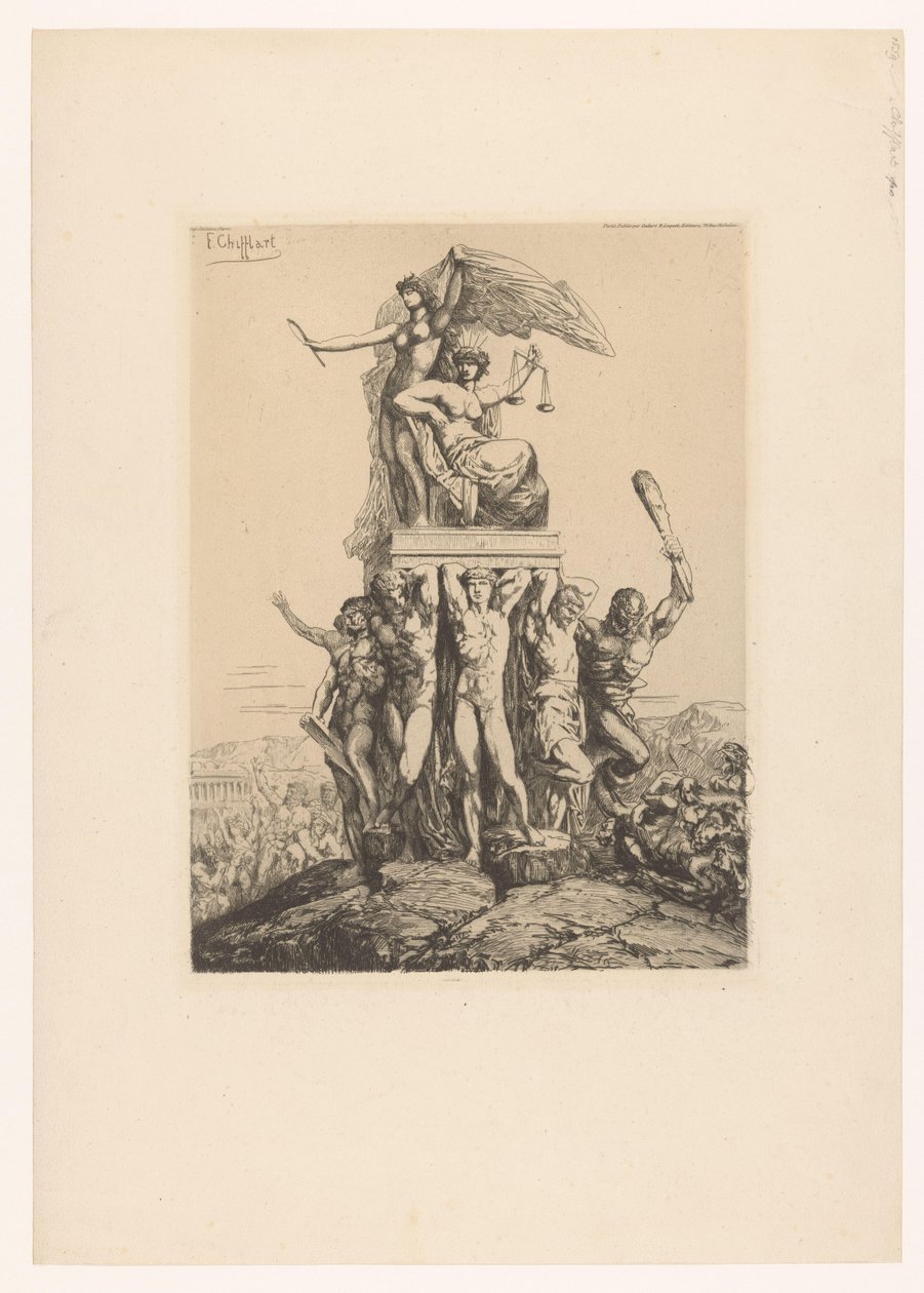 Représentation allégorique avec Justice et Vérité - Francois Nicolas Chifflart