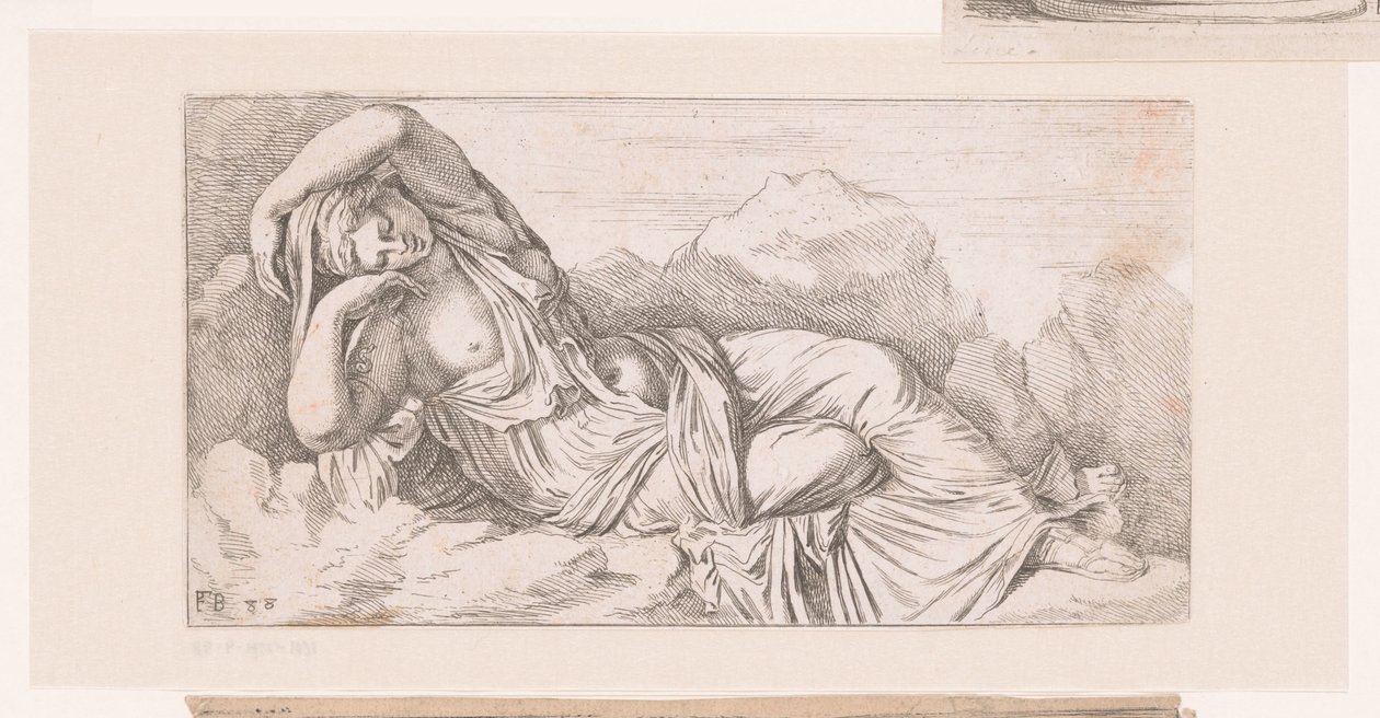 Statue de Cléopâtre allongée - Francois Perrier