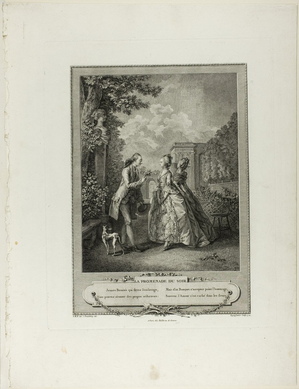Evening Walk, from Monument du Costume Physique et Moral de la fin du Dix-huitième siècle - Francois Robert Ingouf