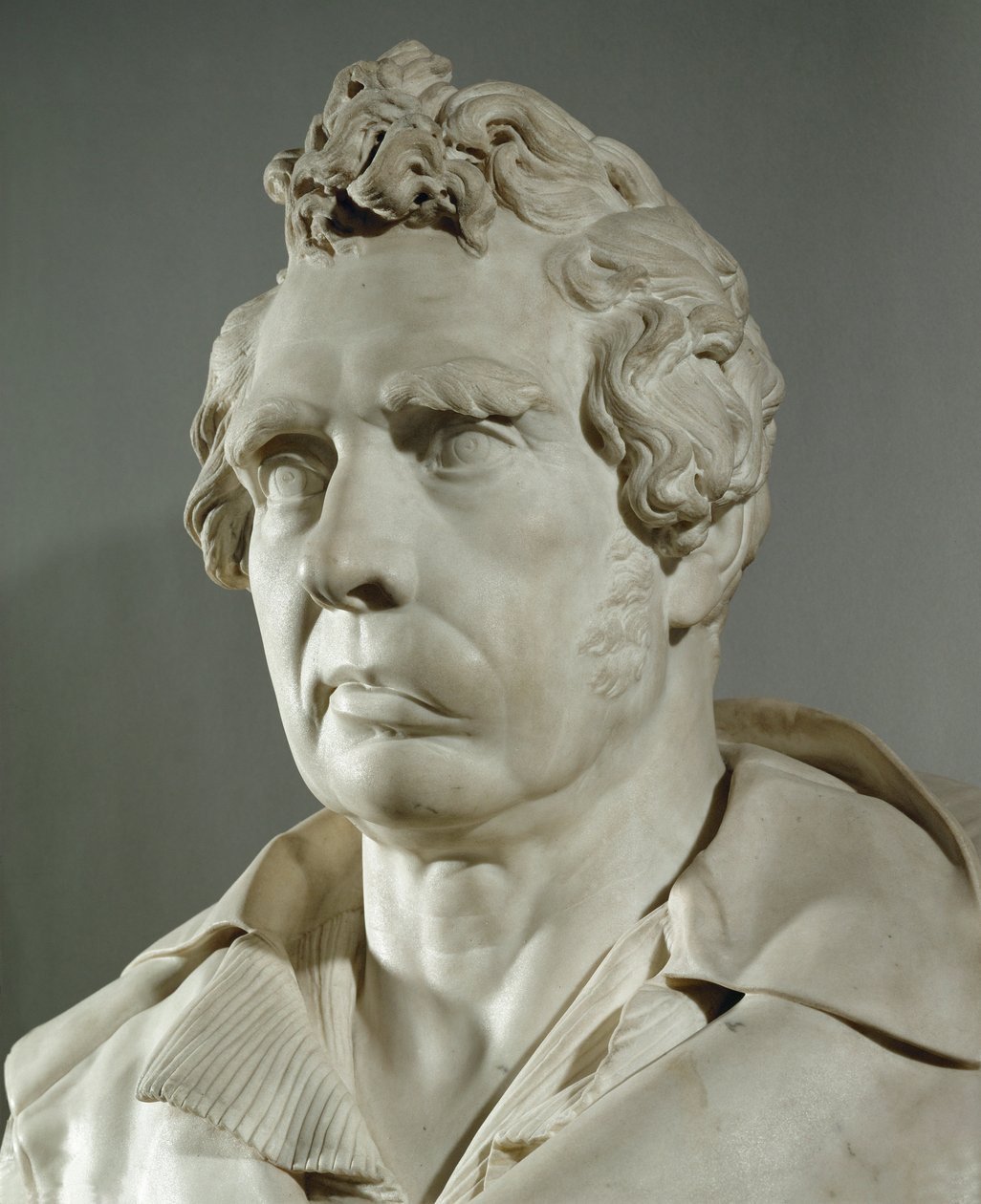 Portrait du peintre Louis David (marbre) - Francois Rude