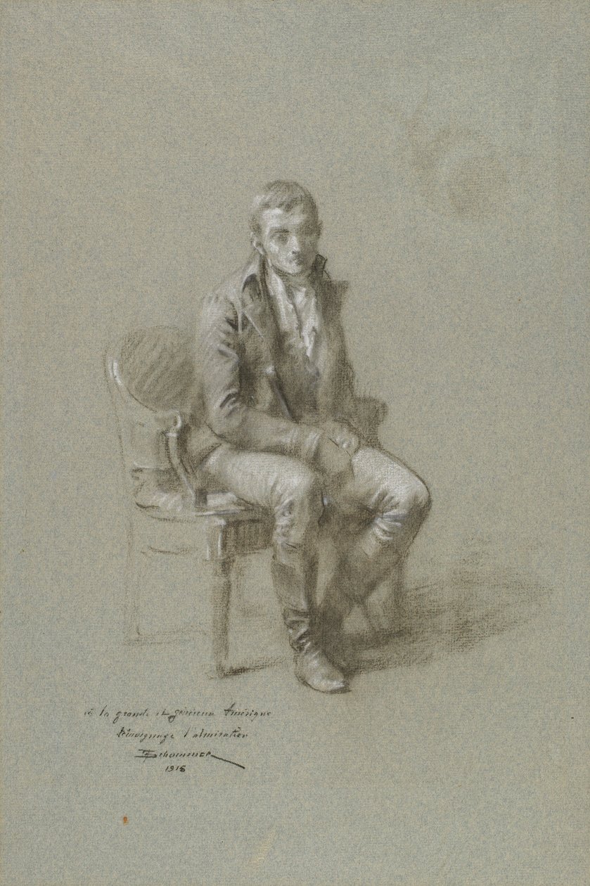 Figure masculine assise - Francois Schommer