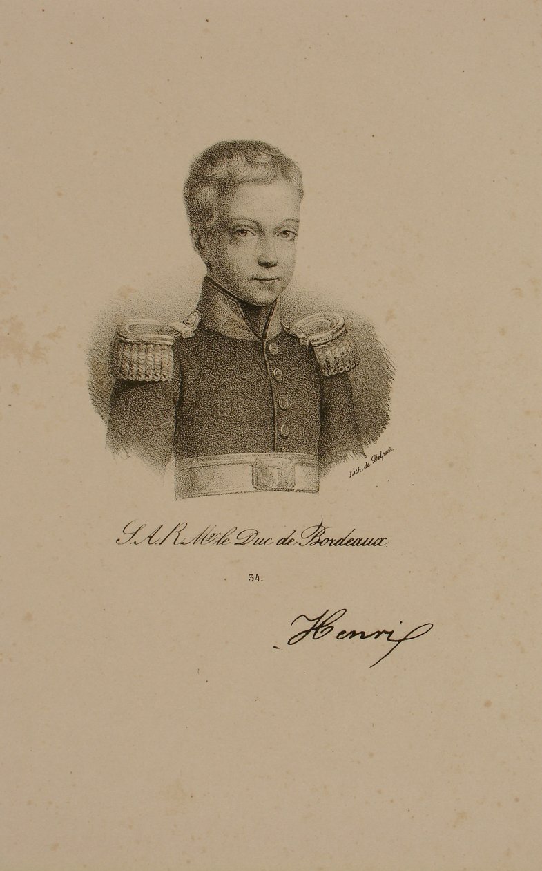 Henri Charles Ferdinand Marie Dieudonné de France, Duc de Bordeaux, Comte de Chambord - Francois Seraphin Delpech