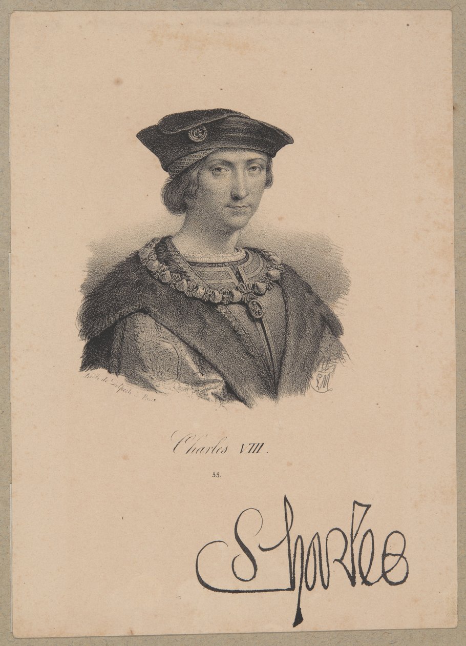 Charles VIII (1470 à Amboise - 1498 à Amboise) – roi de France depuis 1483, de la dynastie des Valois - Francois Seraphin Delpech