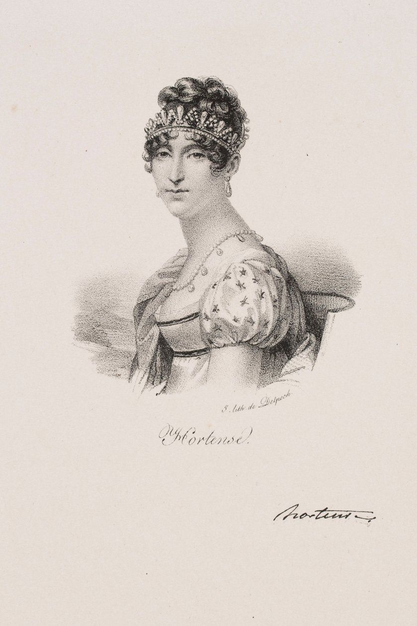 Portrait de la reine Hortense Eugénie Cécile de Beauharnais - Francois Seraphin Delpech