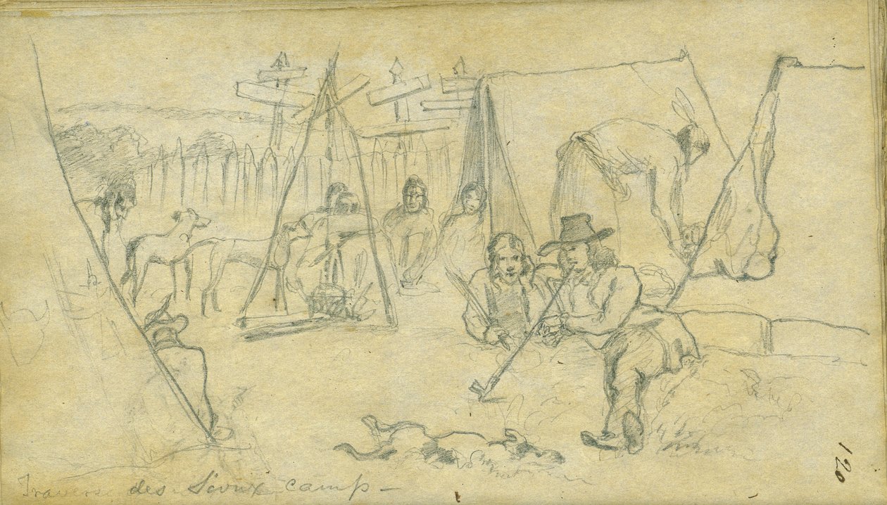 Camp de Traverse des Sioux, 1851 - Frank Blackwell Mayer