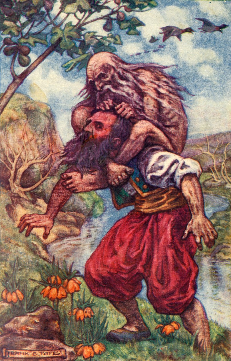 Le vieil homme a habilement jeté ses jambes sur mon cou, tout en serrant ma gorge, vers 1930 - Frank C. Pape