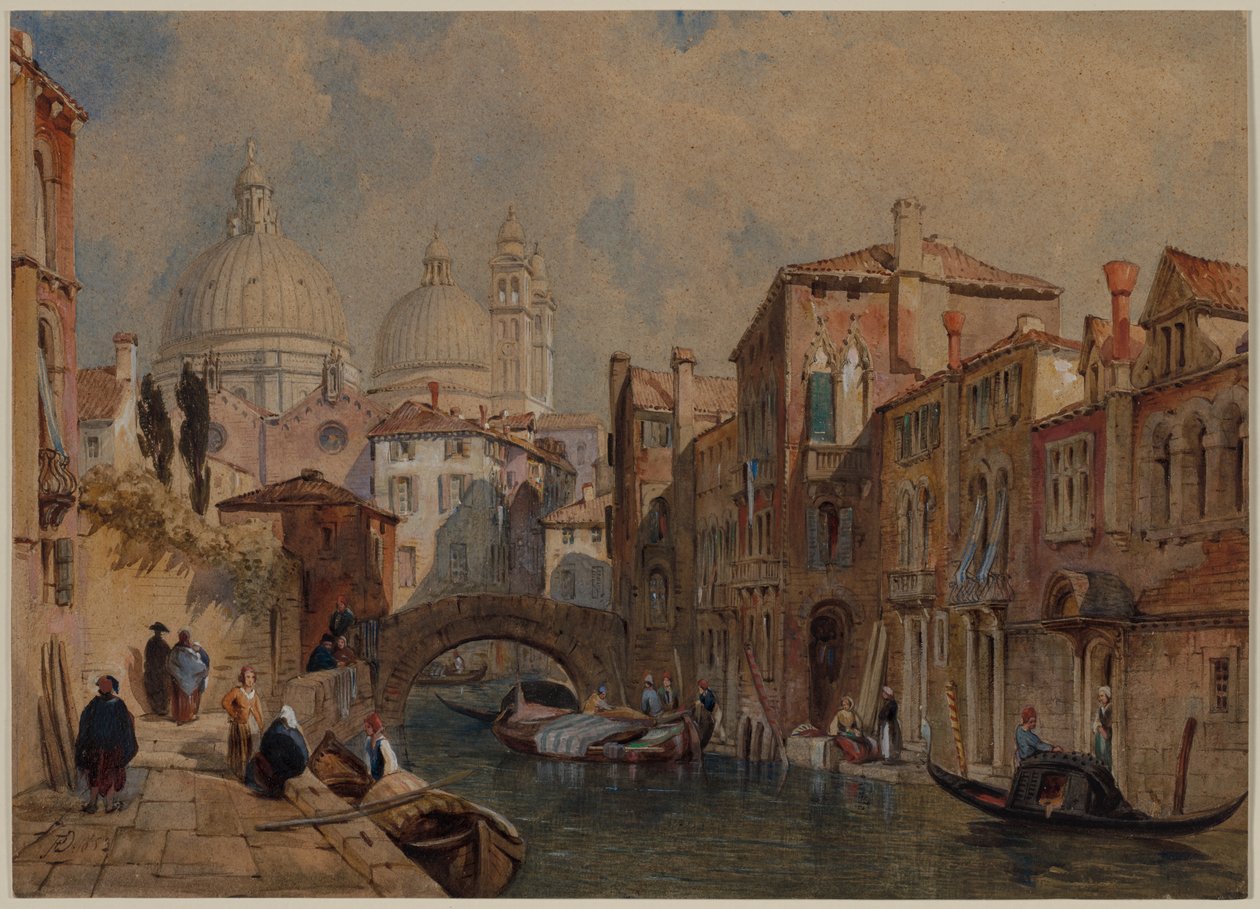 Vue de Venise : Le Dôme de Santa Maria della Salute, 1853 - Frank Dillon