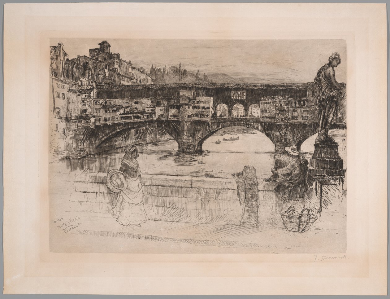 Ponte Vecchio, Florence (Première plaque) - Frank Duveneck