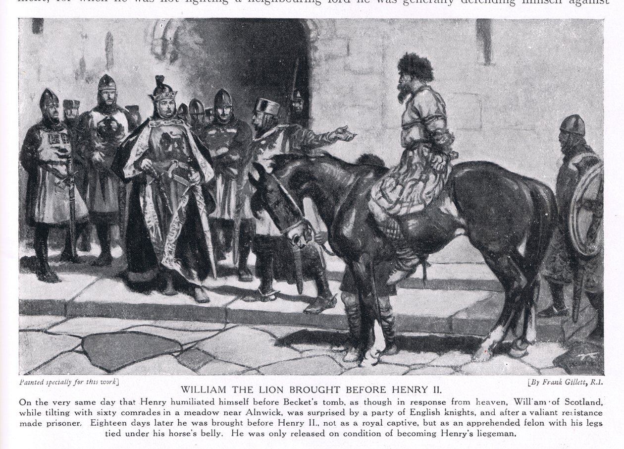 Guillaume le Lion amené devant Henri II, années 1920 - Frank Gillett