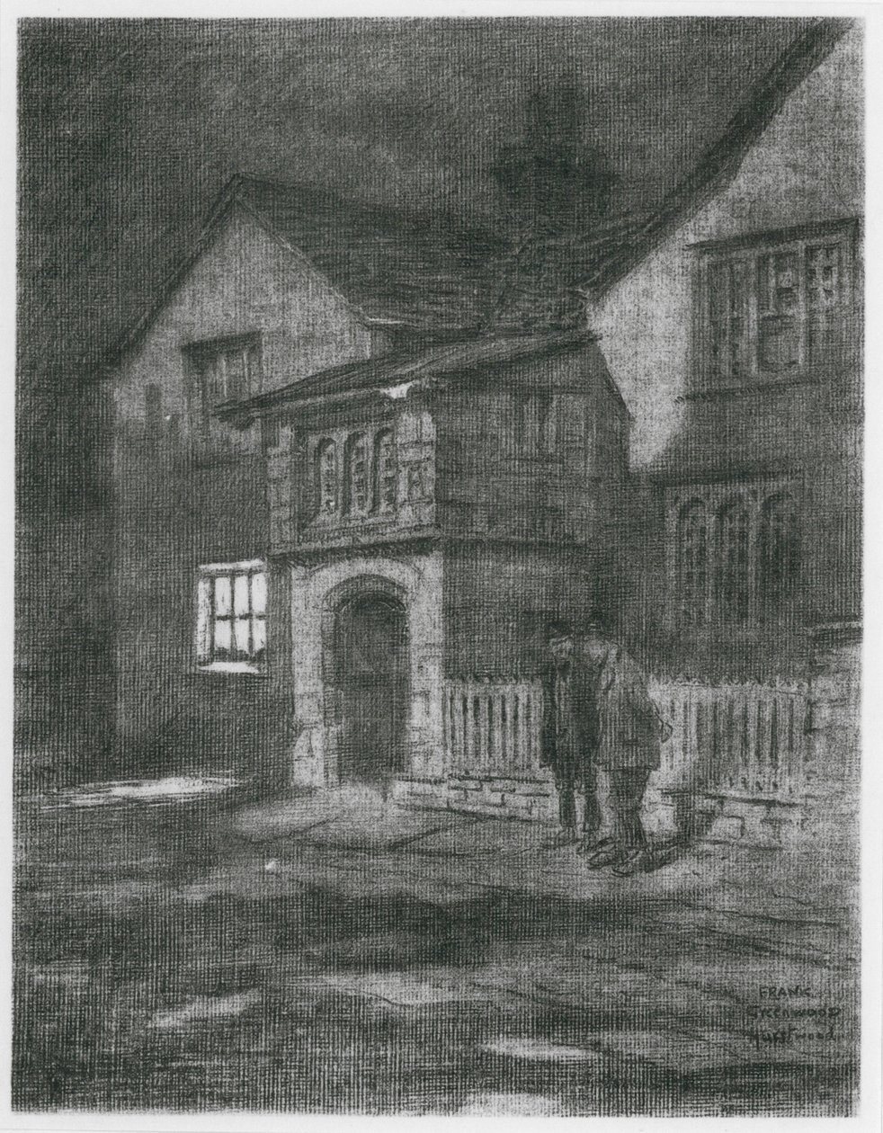 Maison de Spenser, Hurstwood (lithographie) - Frank Greenwood