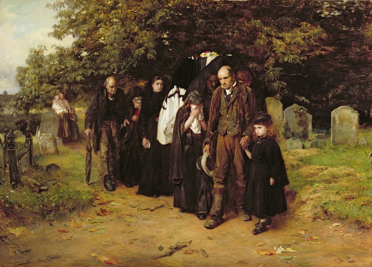 Je suis la Résurrection et la Vie, ou Les Funérailles du village - Frank Holl