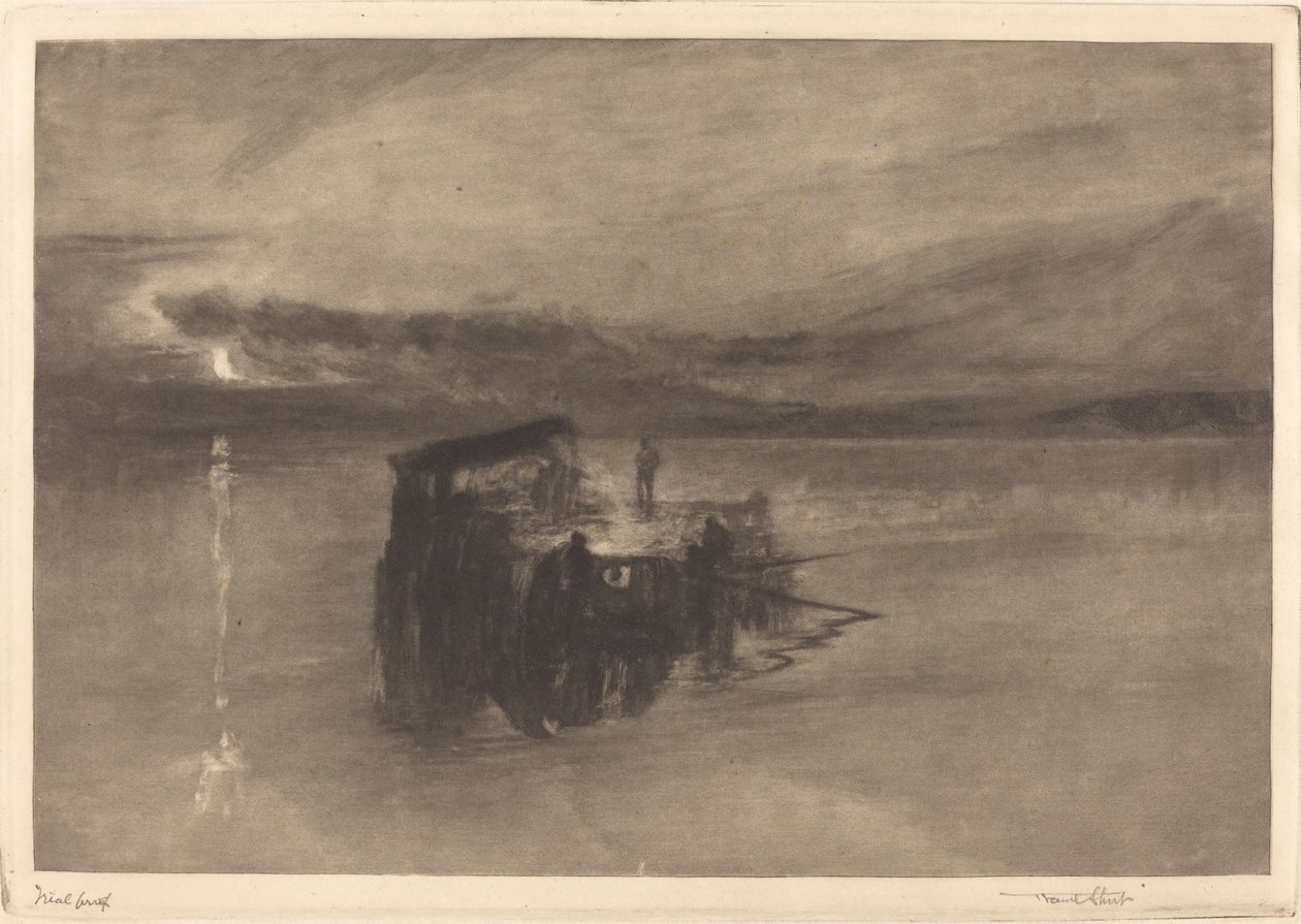 Le radeau de bois sur le Rhin - Frank Short