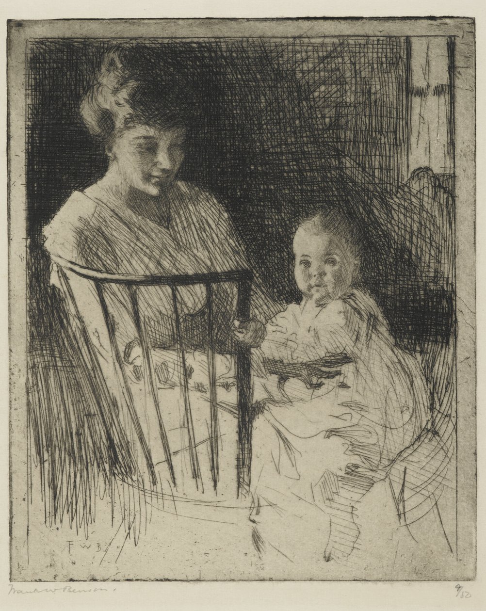 Mère et enfant - Frank Weston Benson
