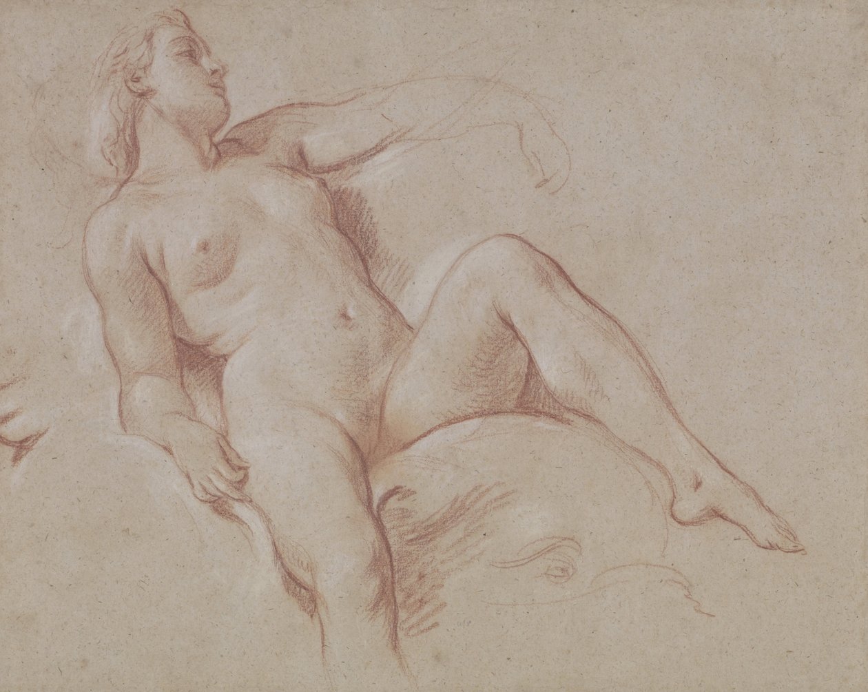 Femme nue sur un dauphin - François Boucher