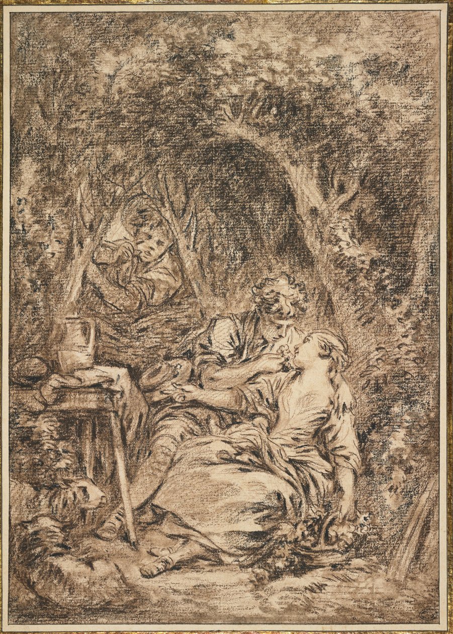 Amants surpris (Annette et Lubin), début des années 1760 - François Boucher