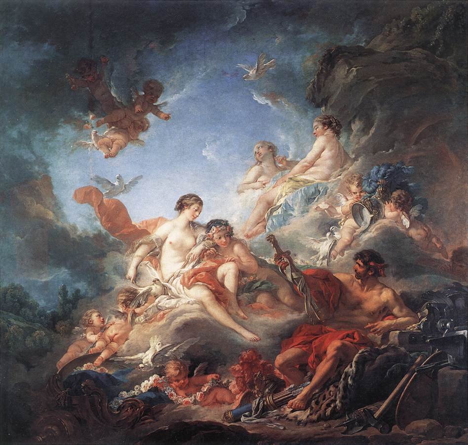 Vulcain présentant Vénus avec des armes pour Énée - François Boucher