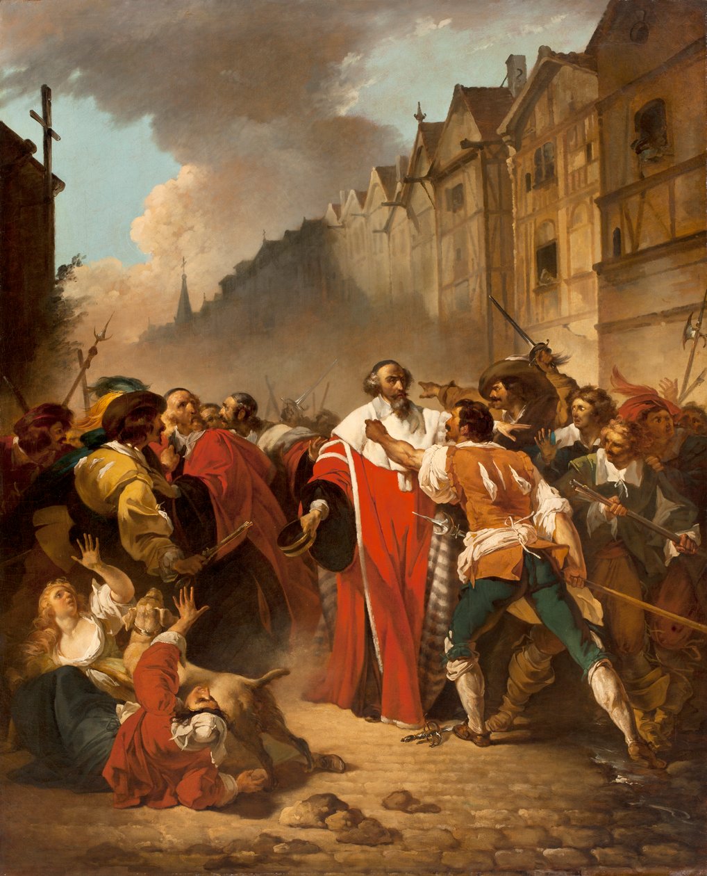 Le Président Taupe malmené par les insurgés, 1778-79 - François André Vincent
