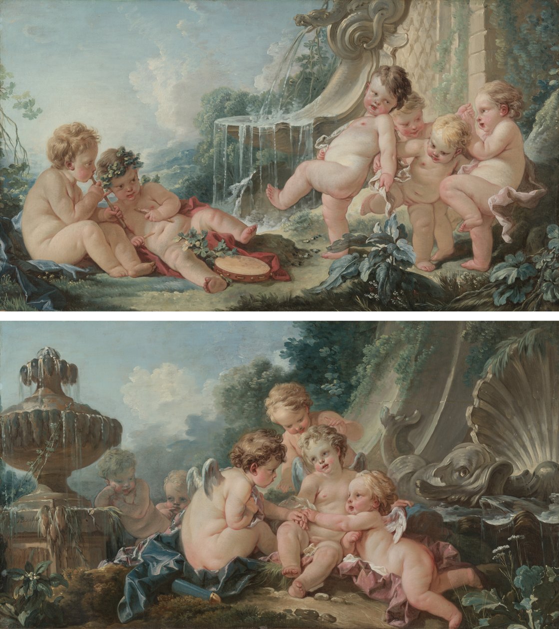 Musique et danse et cupidons en conspiration - François Boucher