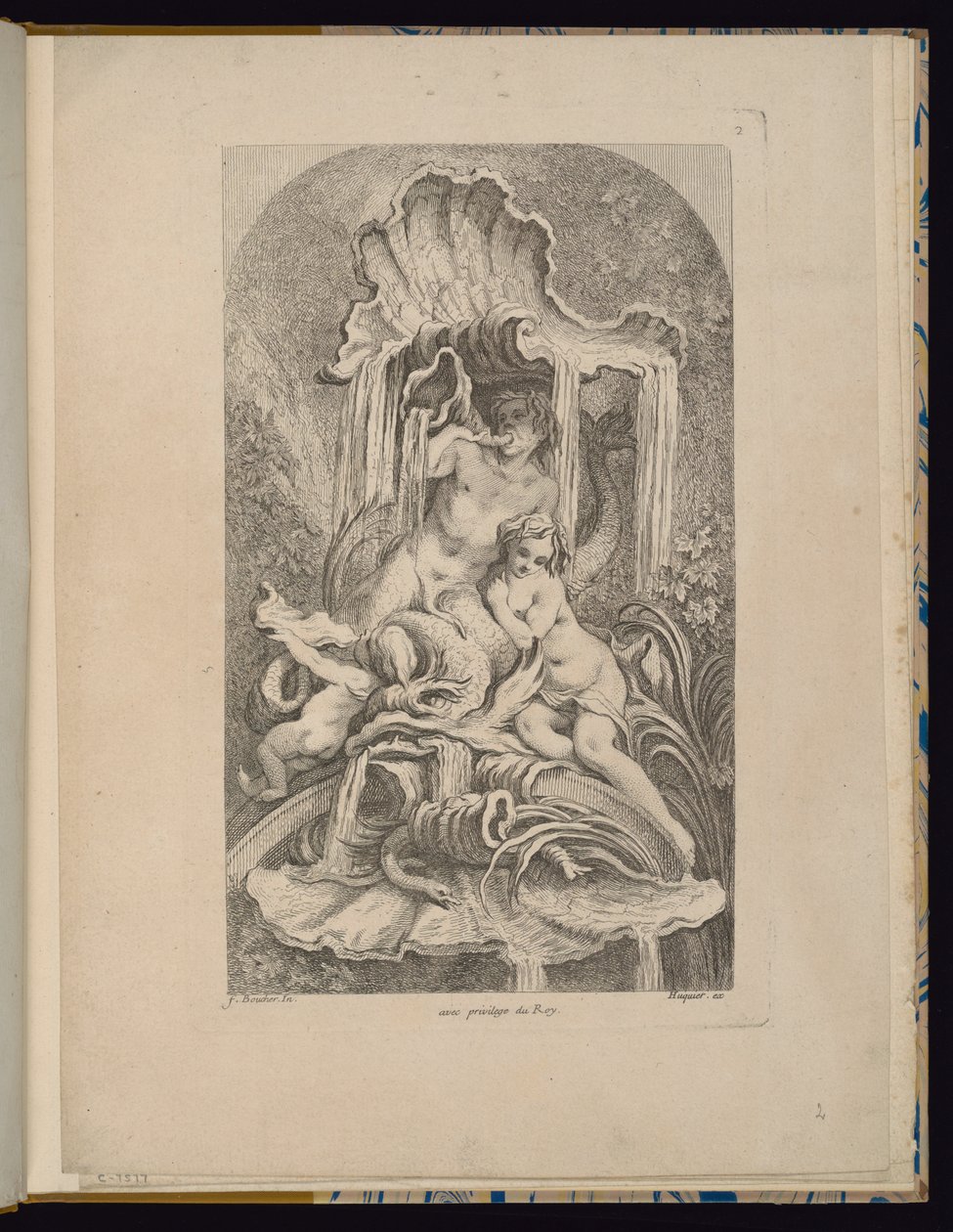Planche 2, Recueil de Fontaines - François Boucher