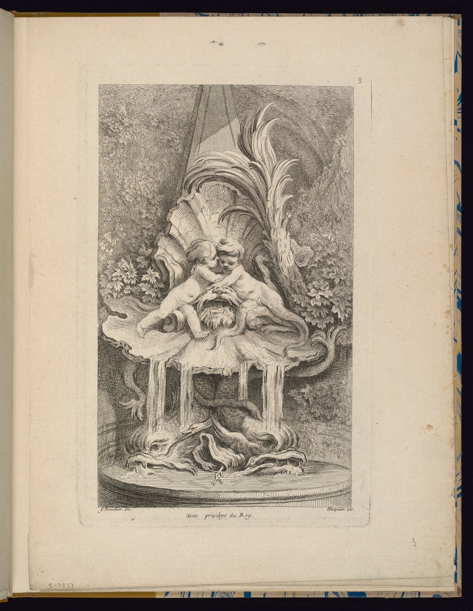 Planche 3, Recueil de fontaines - François Boucher