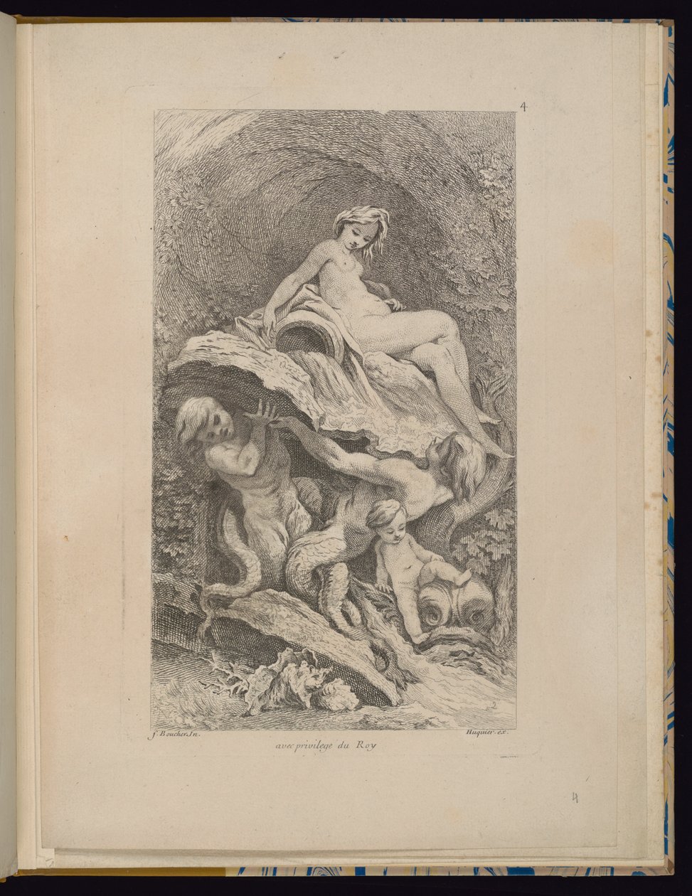 Planche 4, Receuil de Fontaines (Collection de Fontaines) - François Boucher