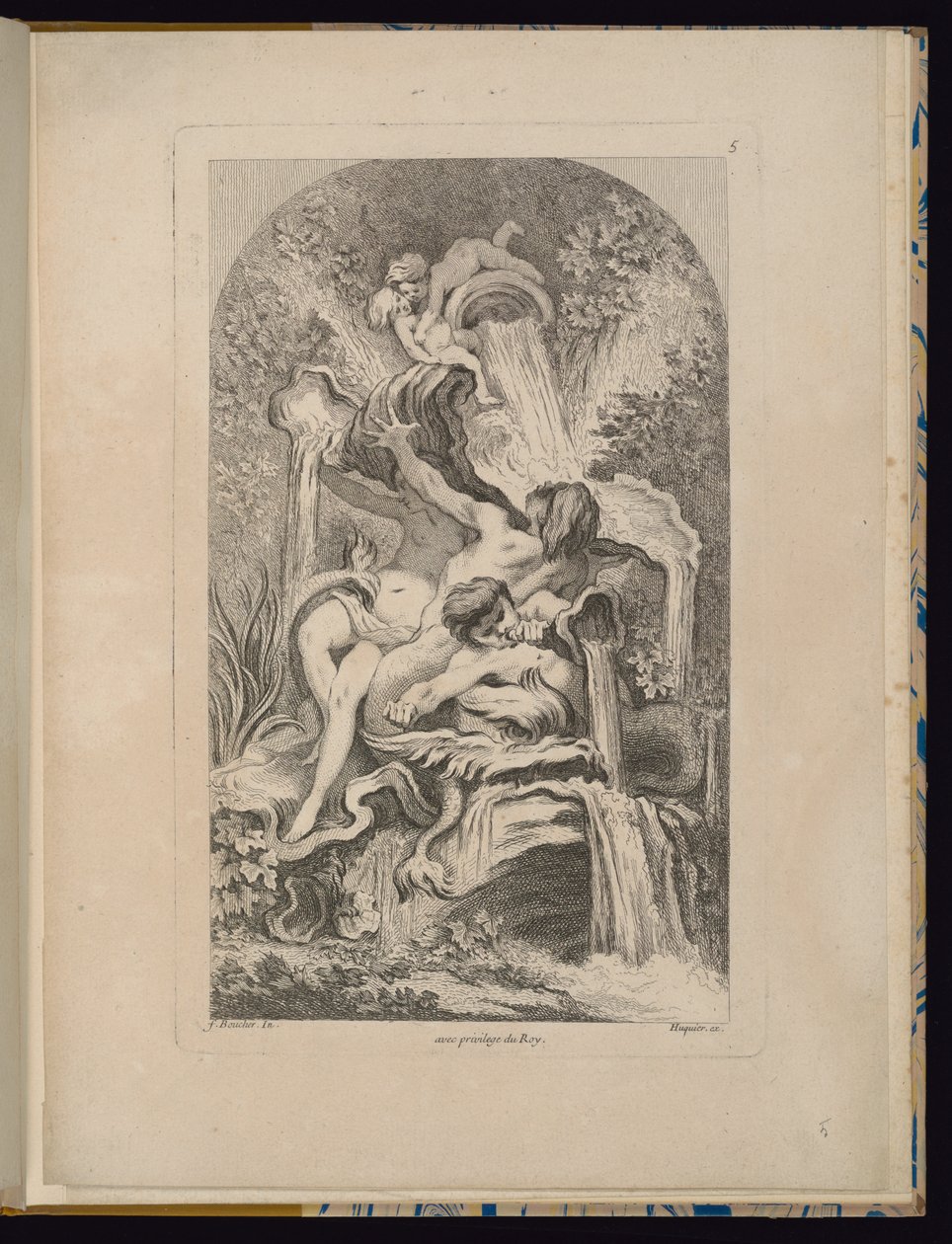 Planche 5, Receuil de Fontaines (Collection de Fontaines) - François Boucher
