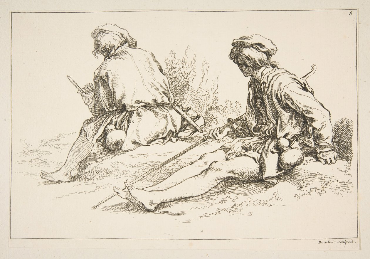 Feuille de croquis, 1753 - François Boucher