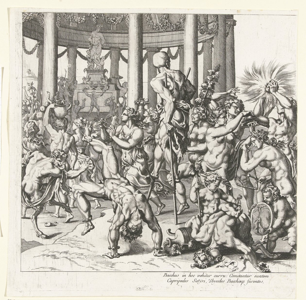 Triomphe de Bacchus, partie gauche - François Chauveau (attributed to)