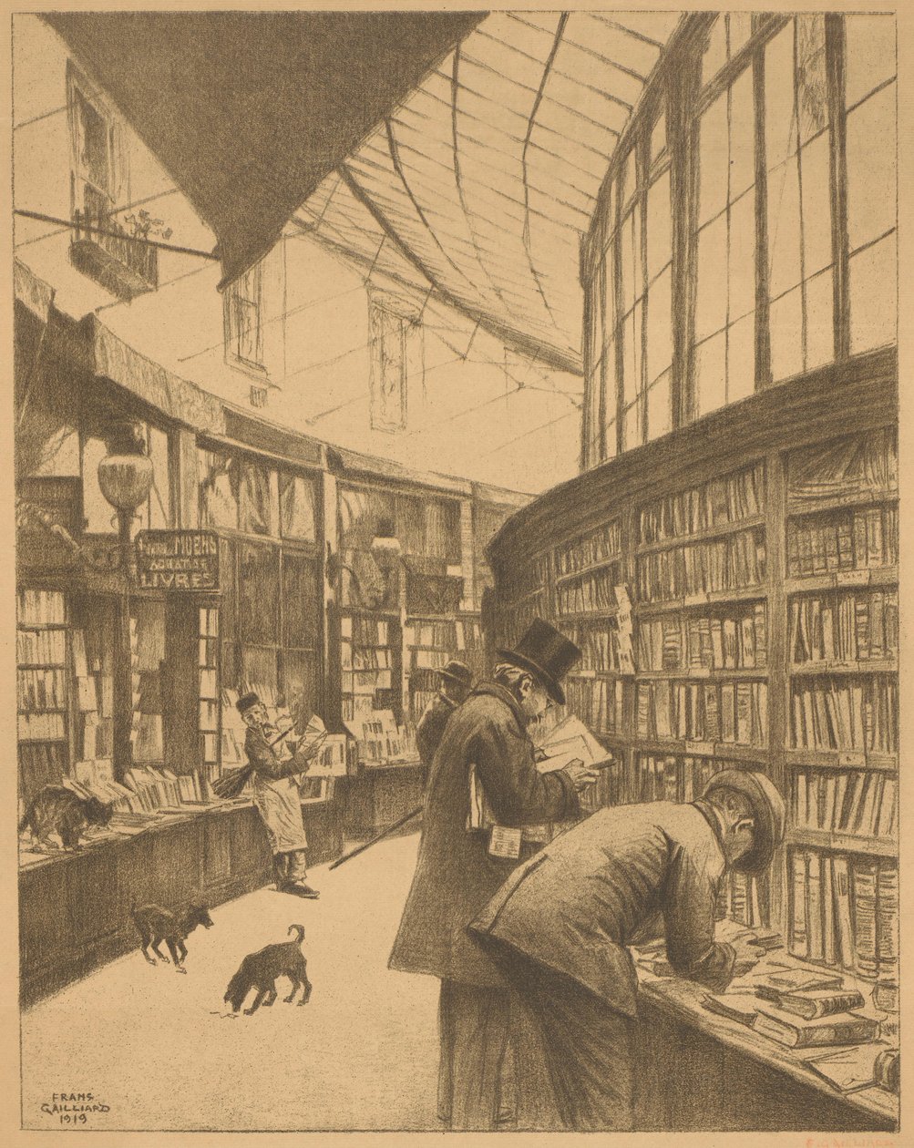 Librairie Moens dans la Galerie Bortier à Bruxelles - François Gailliard