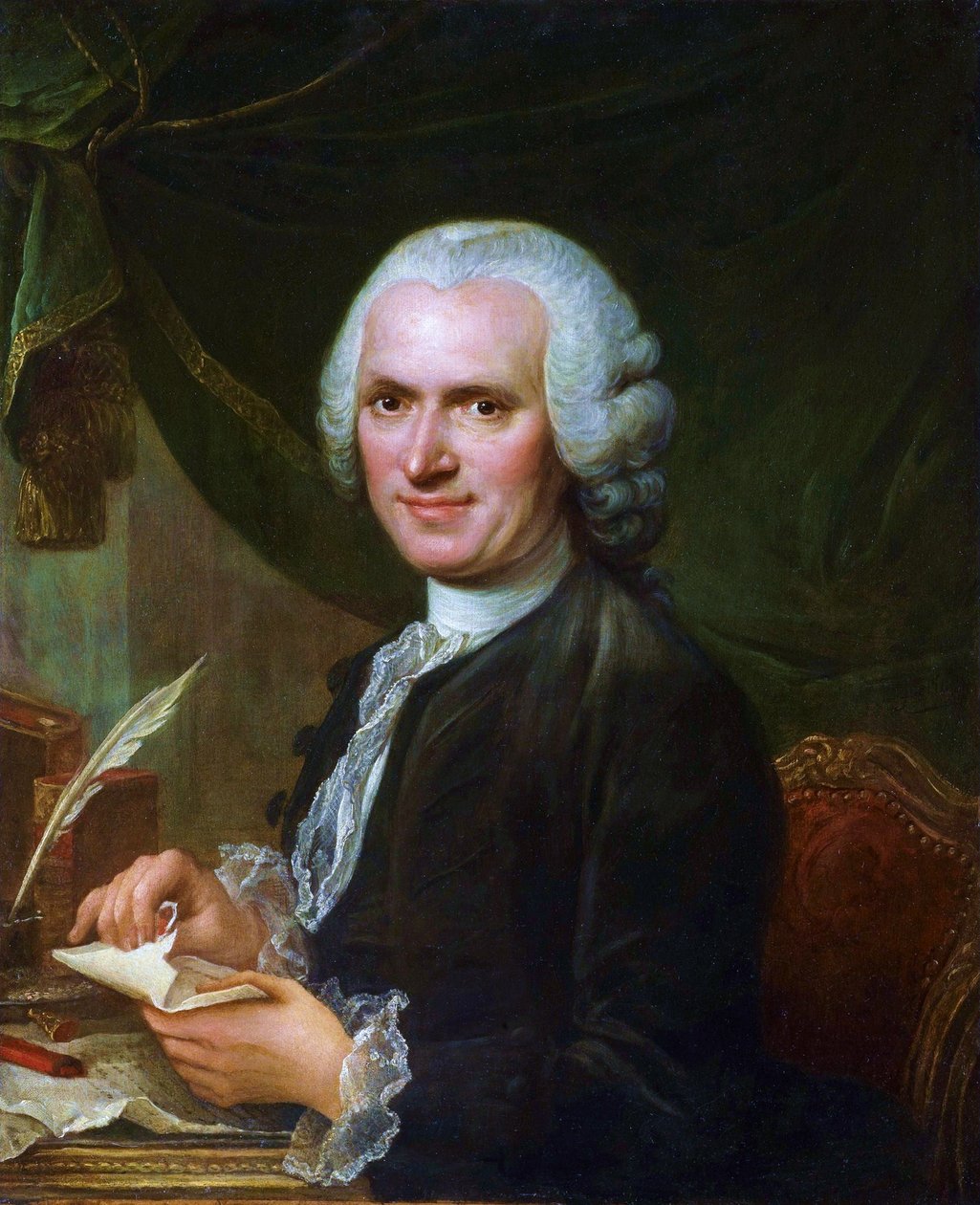 Portrait of Jean-Jacques Rousseau (1712-1778) by François Guérin. - Francois Guérin