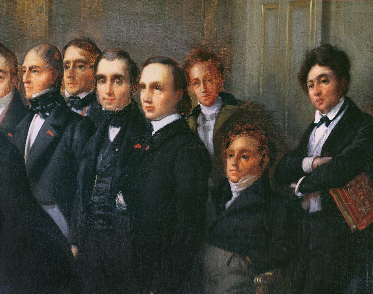Conférence dans le foyer de la Comédie-Française, 26 mai 1828 (détail) - François Joseph Heim
