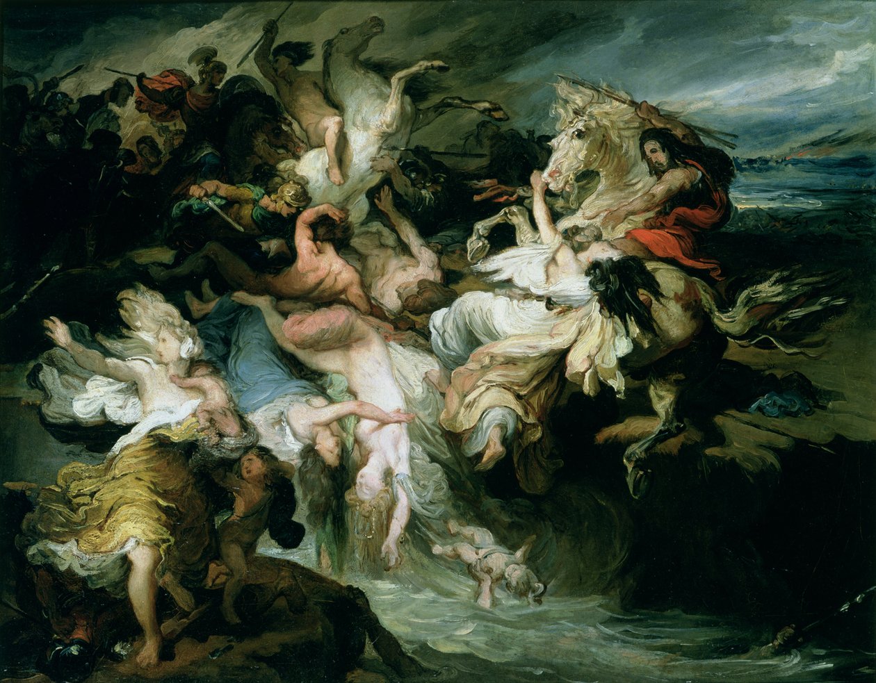 La défaite des Teutons et des Cimbres par Caius Marius (c.157-86 av. J.-C.) - François Joseph Heim