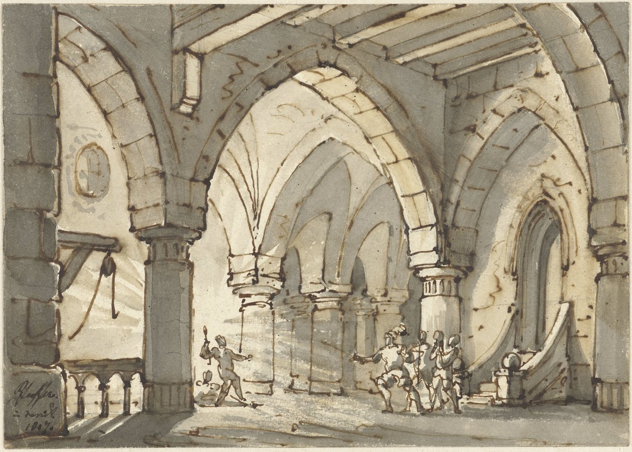 Scène de la pièce de théâtre Don Luis de Vargas - François Joseph Pfeiffer (II)