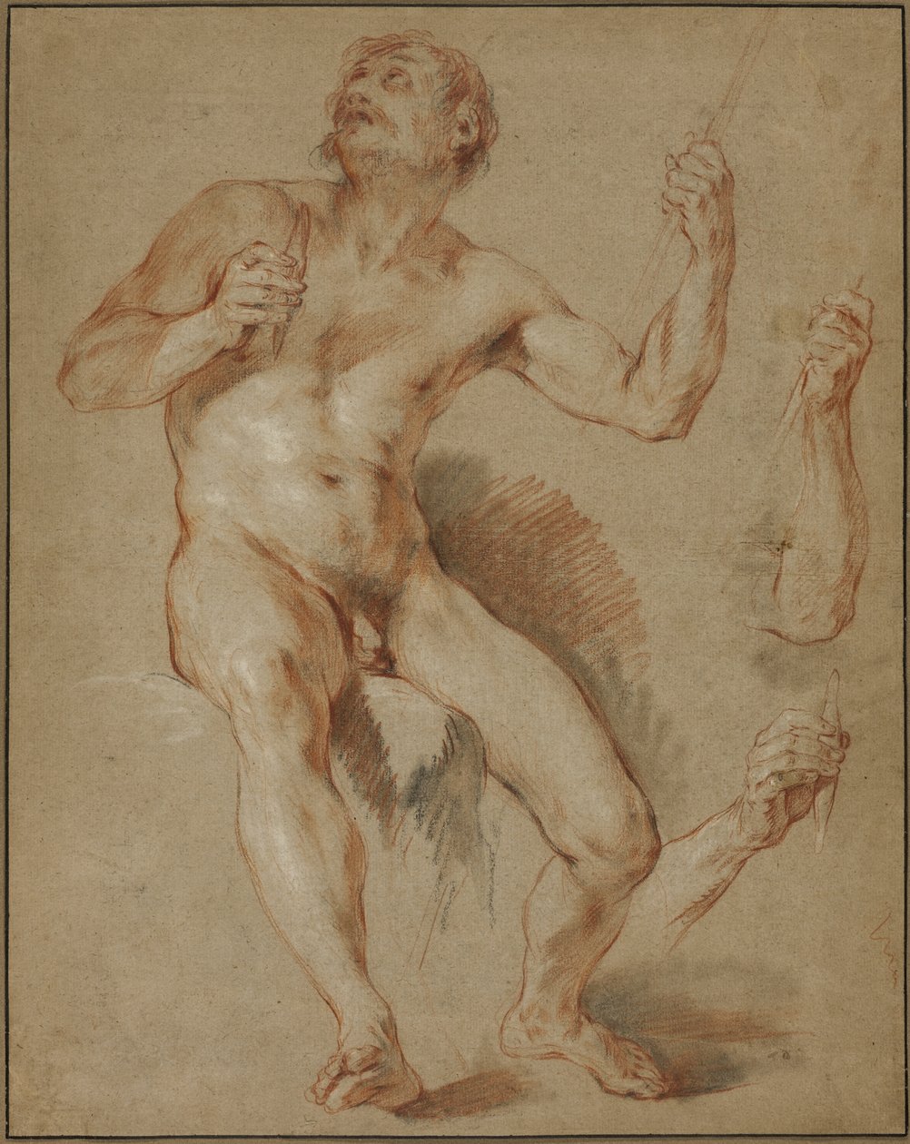 Hercule assis, étude pour Hercule et Omphale - François Le Moyne