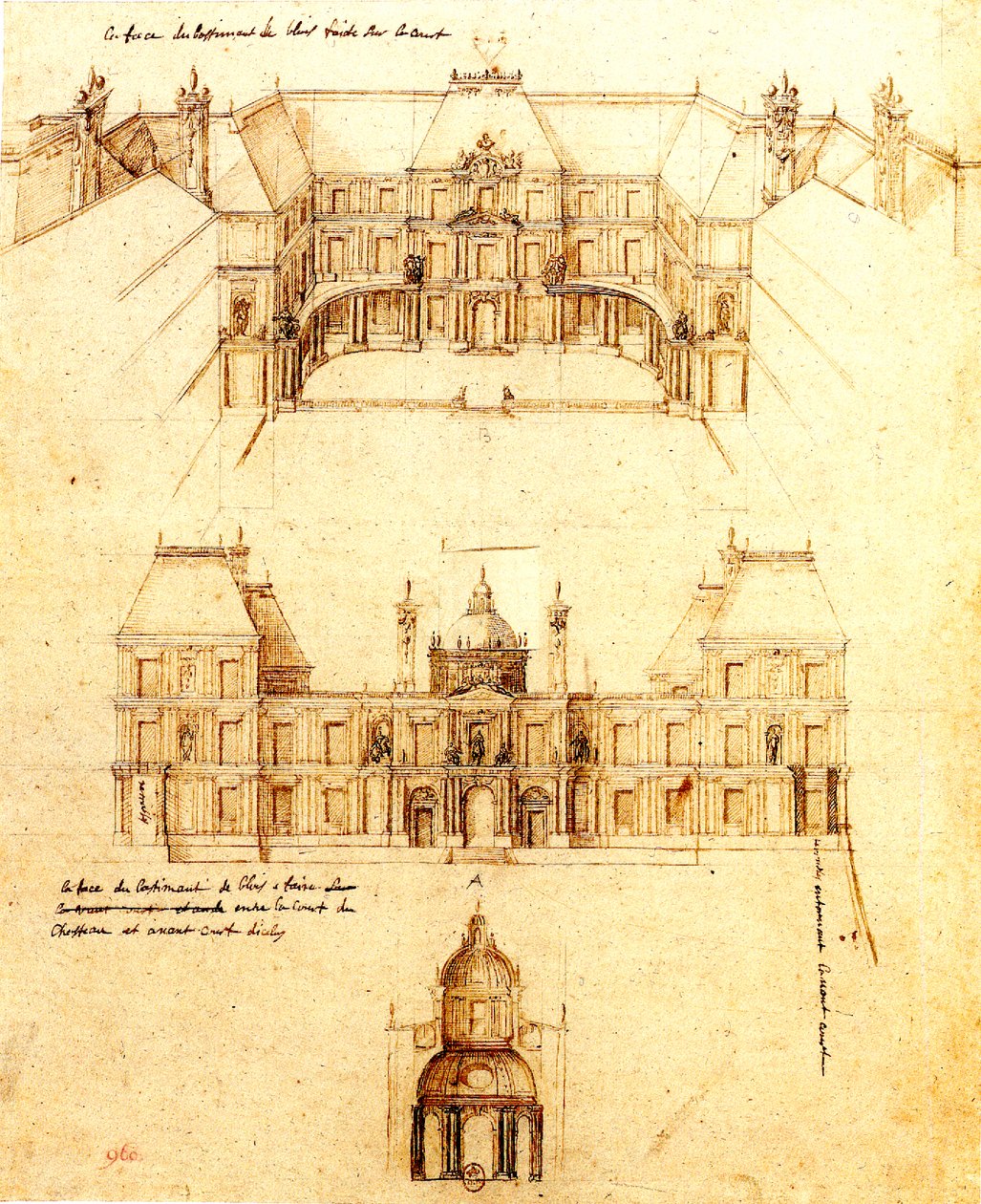 François Mansart, project for Blois – Cosperec 1998 p. 160 - Francois Mansart