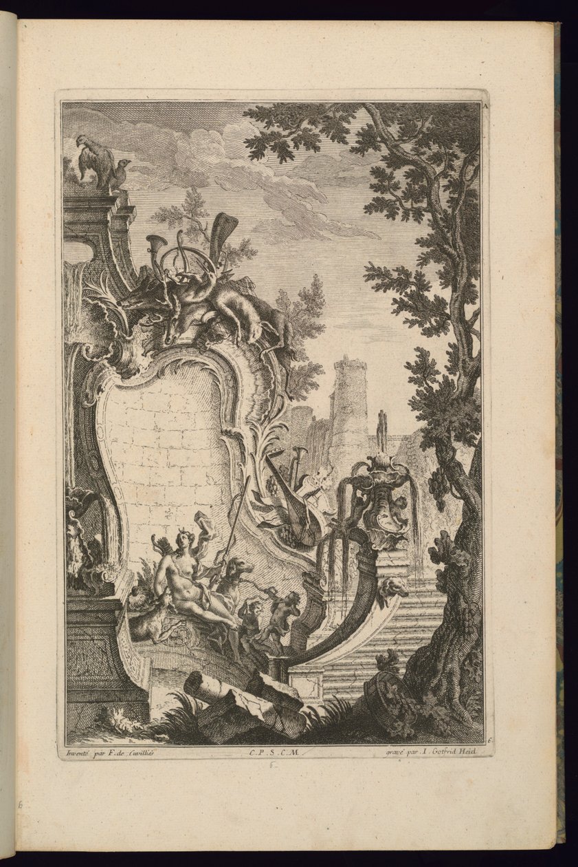 Conception pour une fontaine avec Diane - François de Cuvilliés the Elder