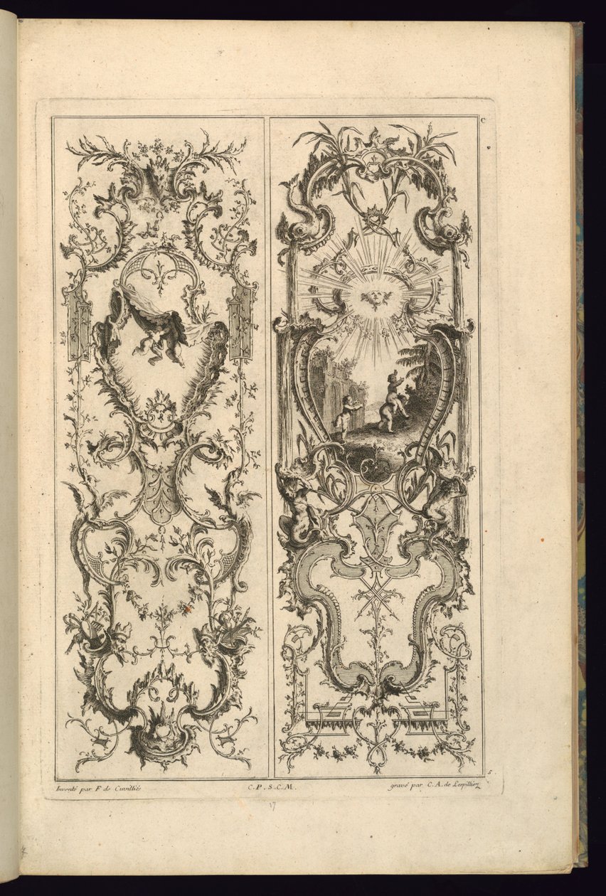 Conception pour deux panneaux - François de Cuvilliés the Elder