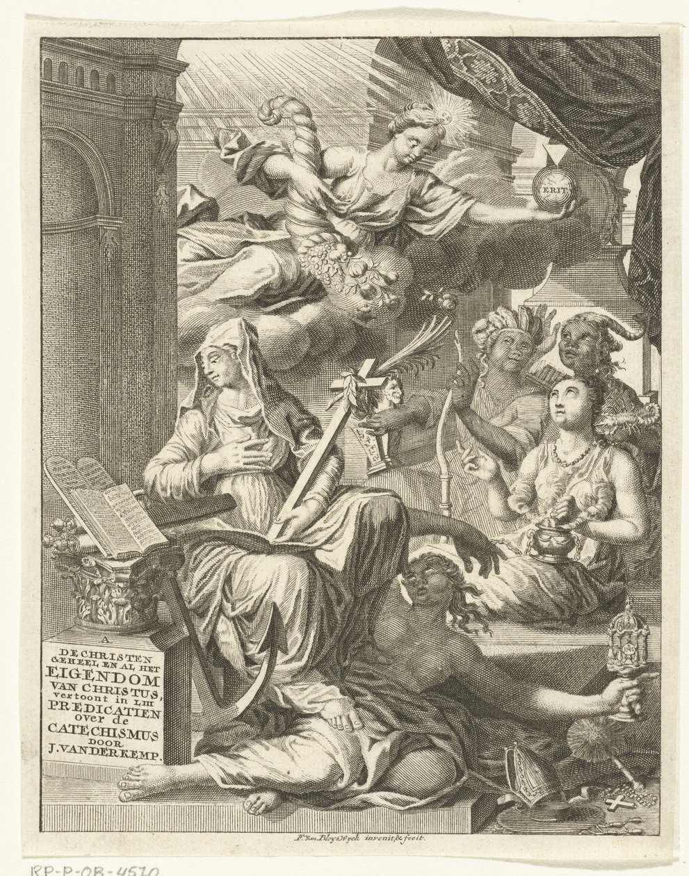 Allégorie avec des personnifications féminines de la vérité, des vertus et des vices - François van Bleyswijck