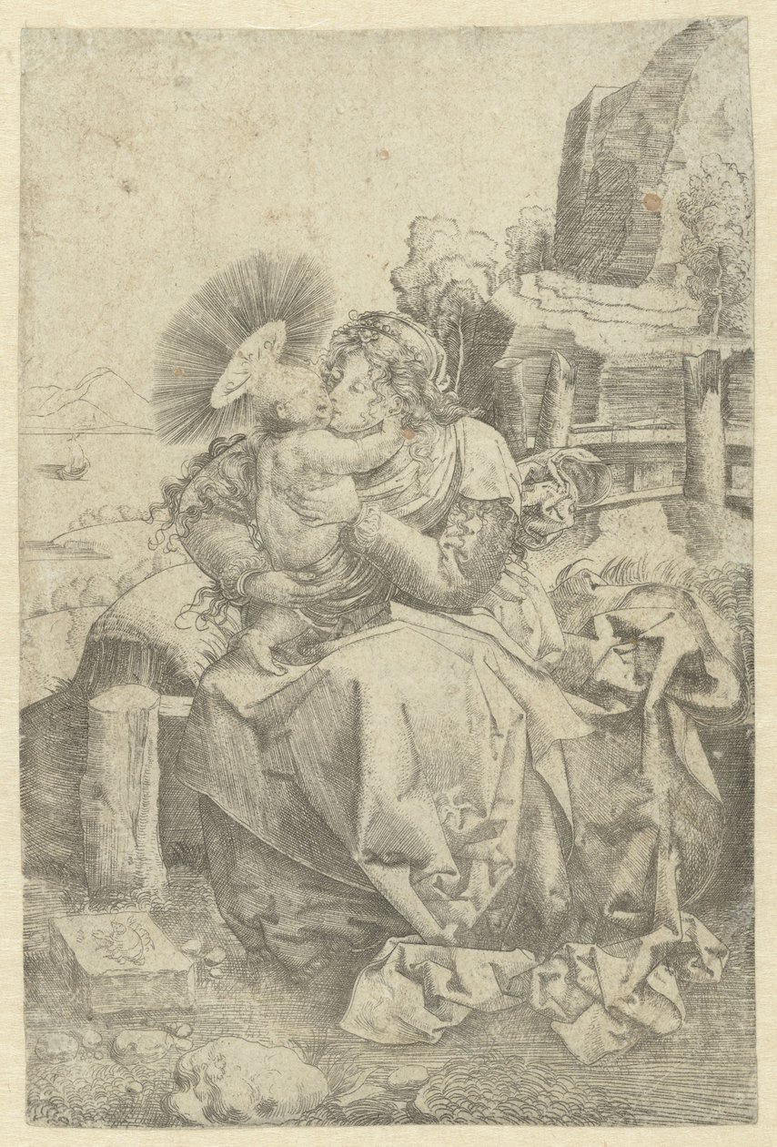 Madone avec enfant dans un paysage - Frans Crabbe van Espleghem
