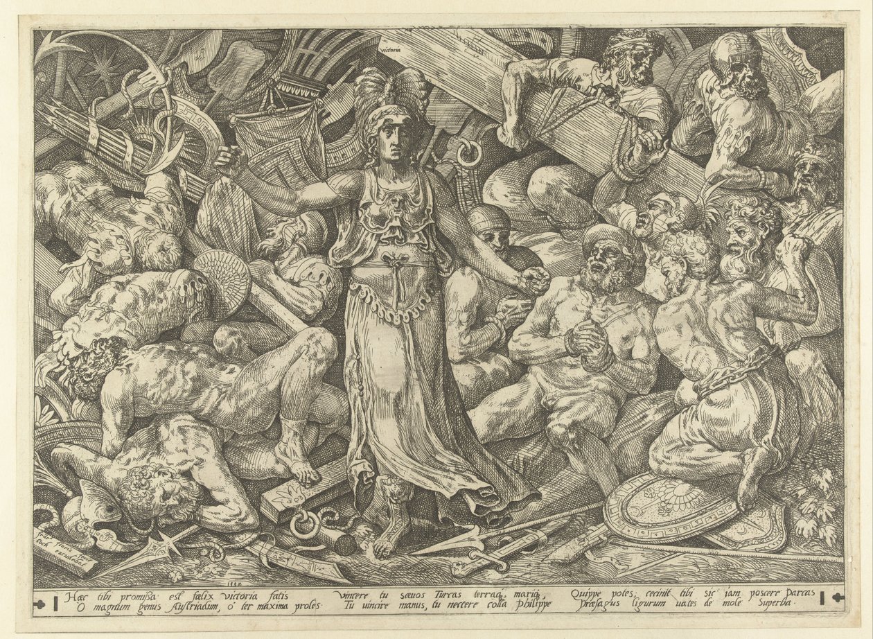 Victoire entourée de prisonniers et de trophées - Frans Floris (I)