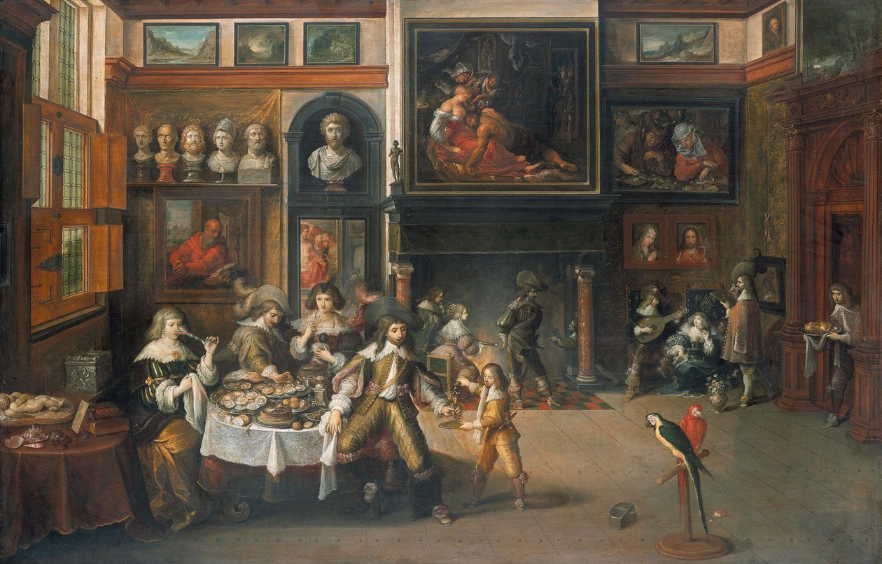 Souper à la maison du bourgmestre Rockox - Frans Francken the Younger